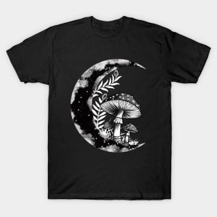 Floral Crescent Moon T-Shirt